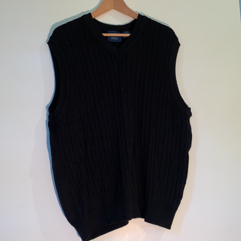 Vintage XL black sweater vest